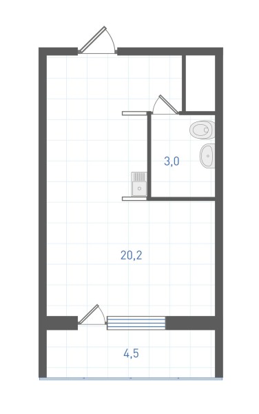 1 комнатная № 112