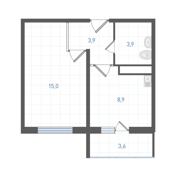 1 комнатная № 6
