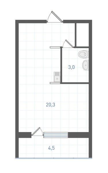 1 комнатная № 110